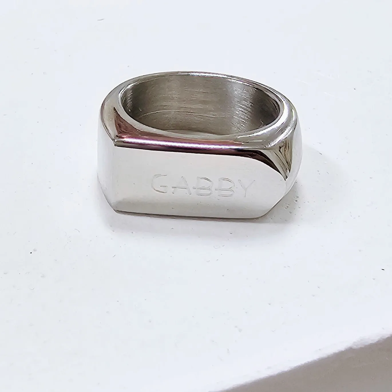 Men's Silver Personalized Ring