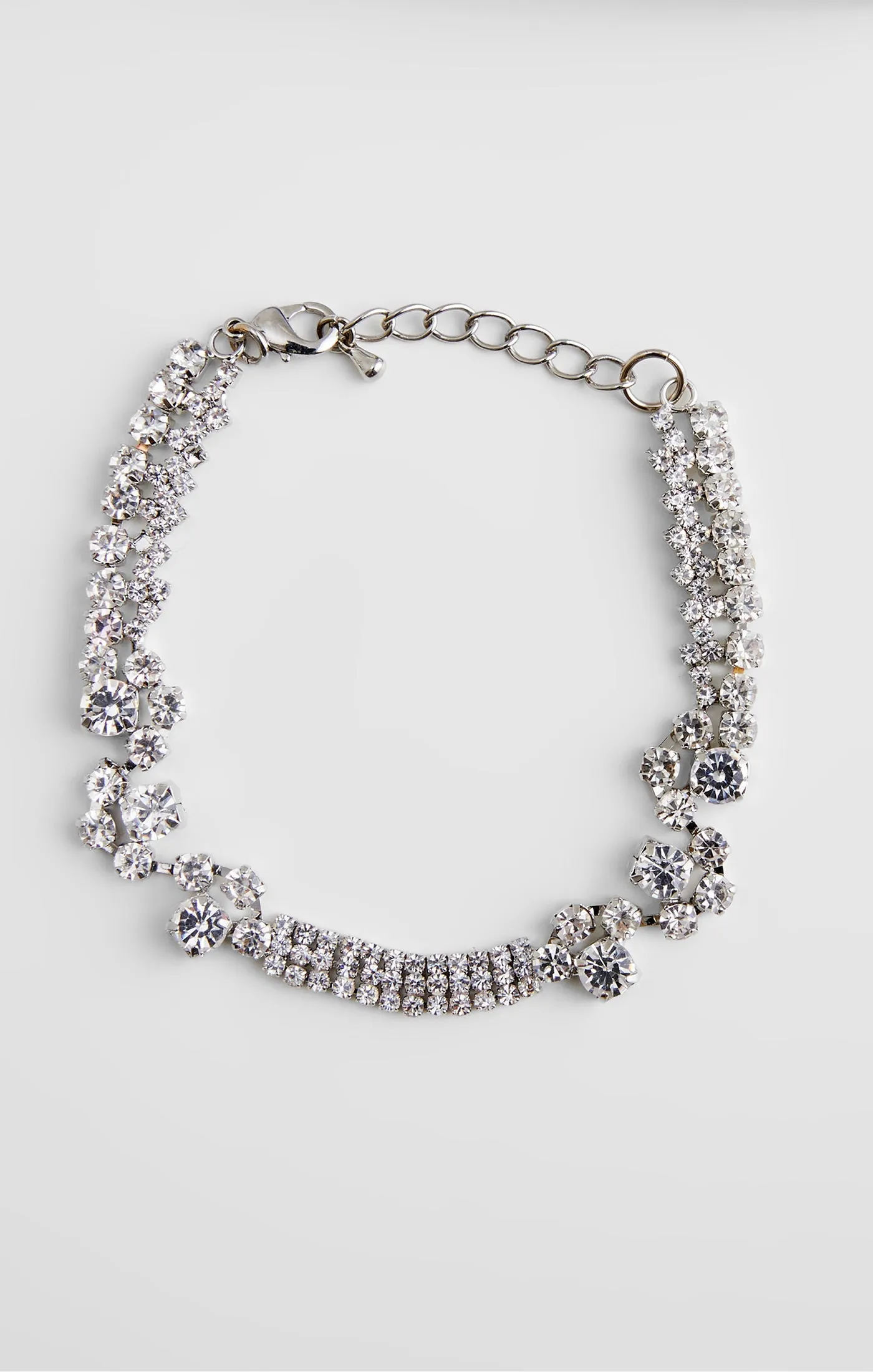 Mixed Pattern Diamante Bracelet