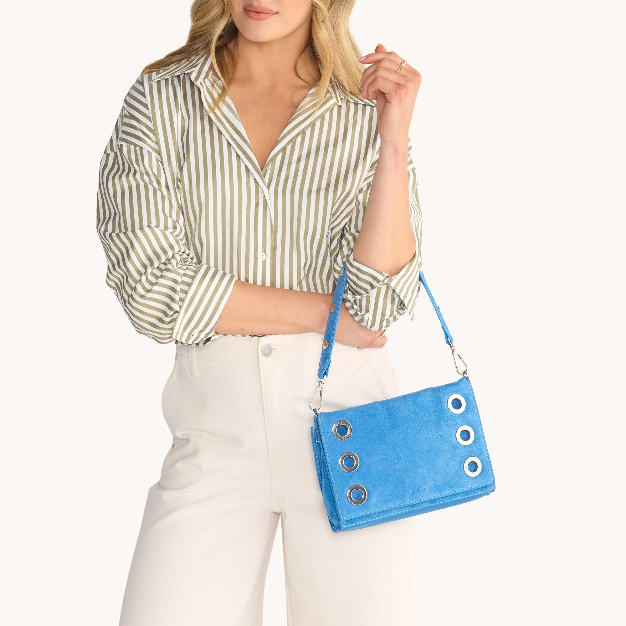 Montana Clutch | Hydrangea Suede/Silver | Sml