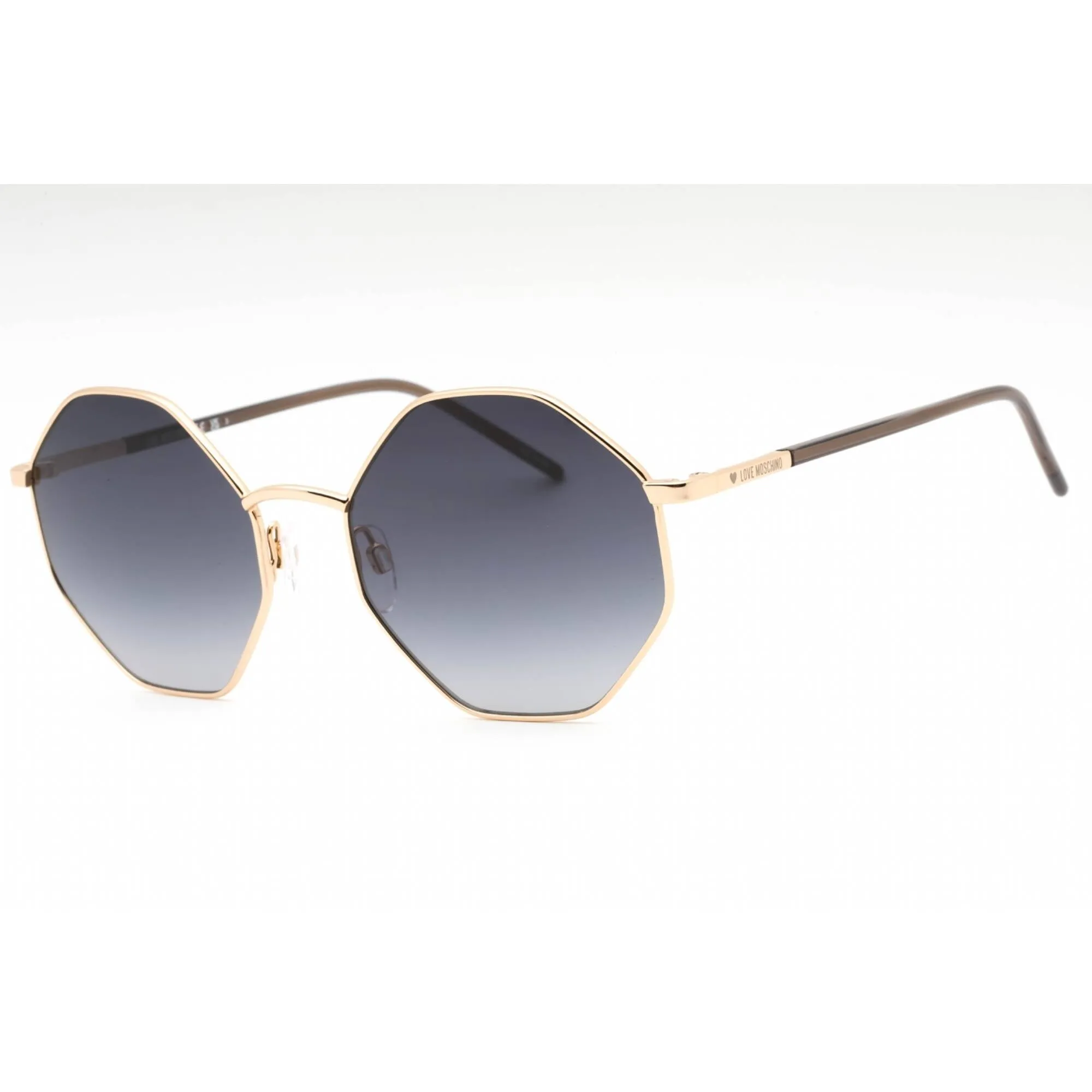 Moschino Love Women's Sunglasses - Rose Gold Geometric Metal Frame | MOL029/S 0000 9O