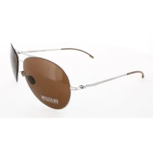 Mykita Unisex Sunglasses - Shiny Silver Metal Frame | LITE SUN-ALVAR-SHINNY SILVER 051