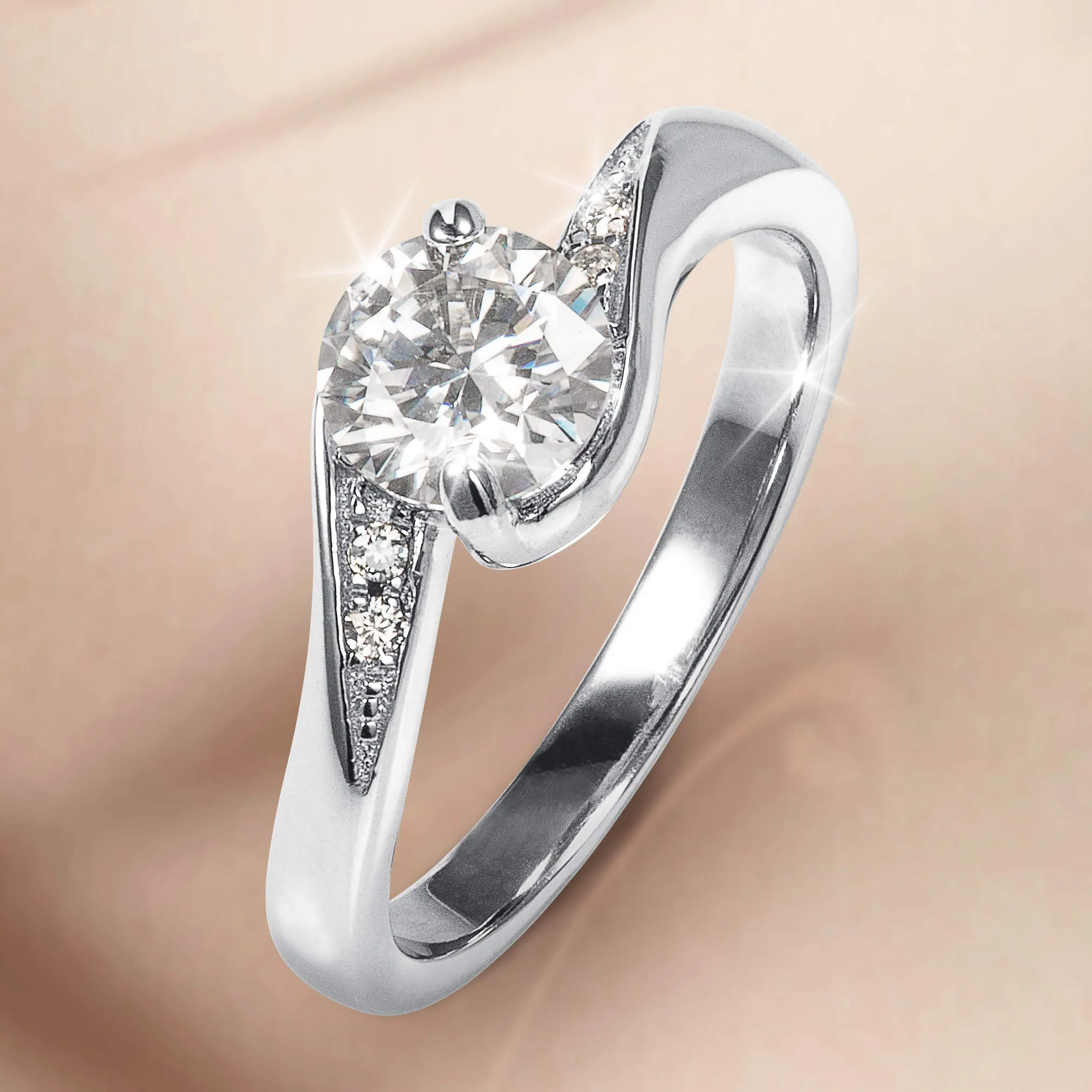 Mystic Moissanite Ladies Ring