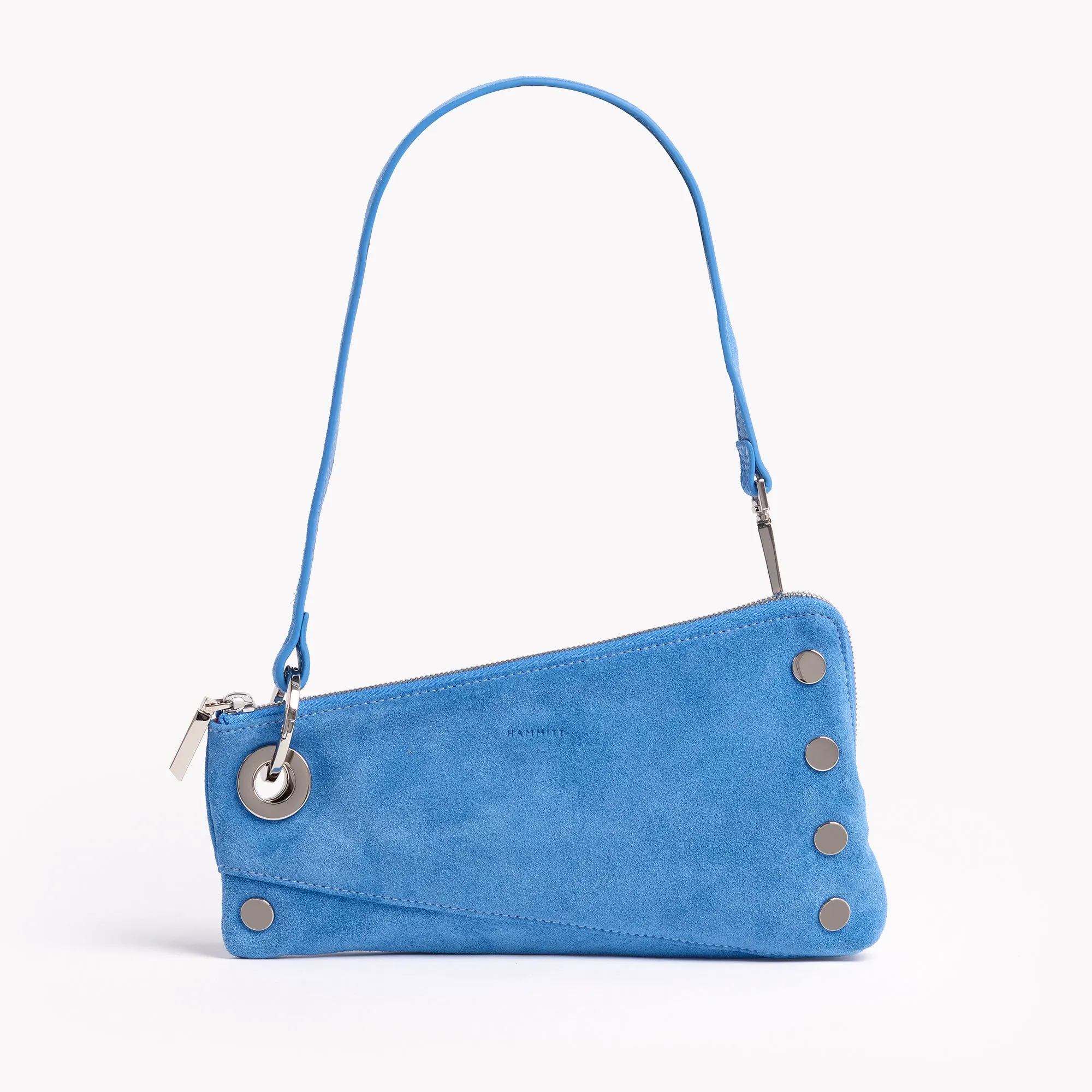 Nash Pochette | Hydrangea Suede/Silver