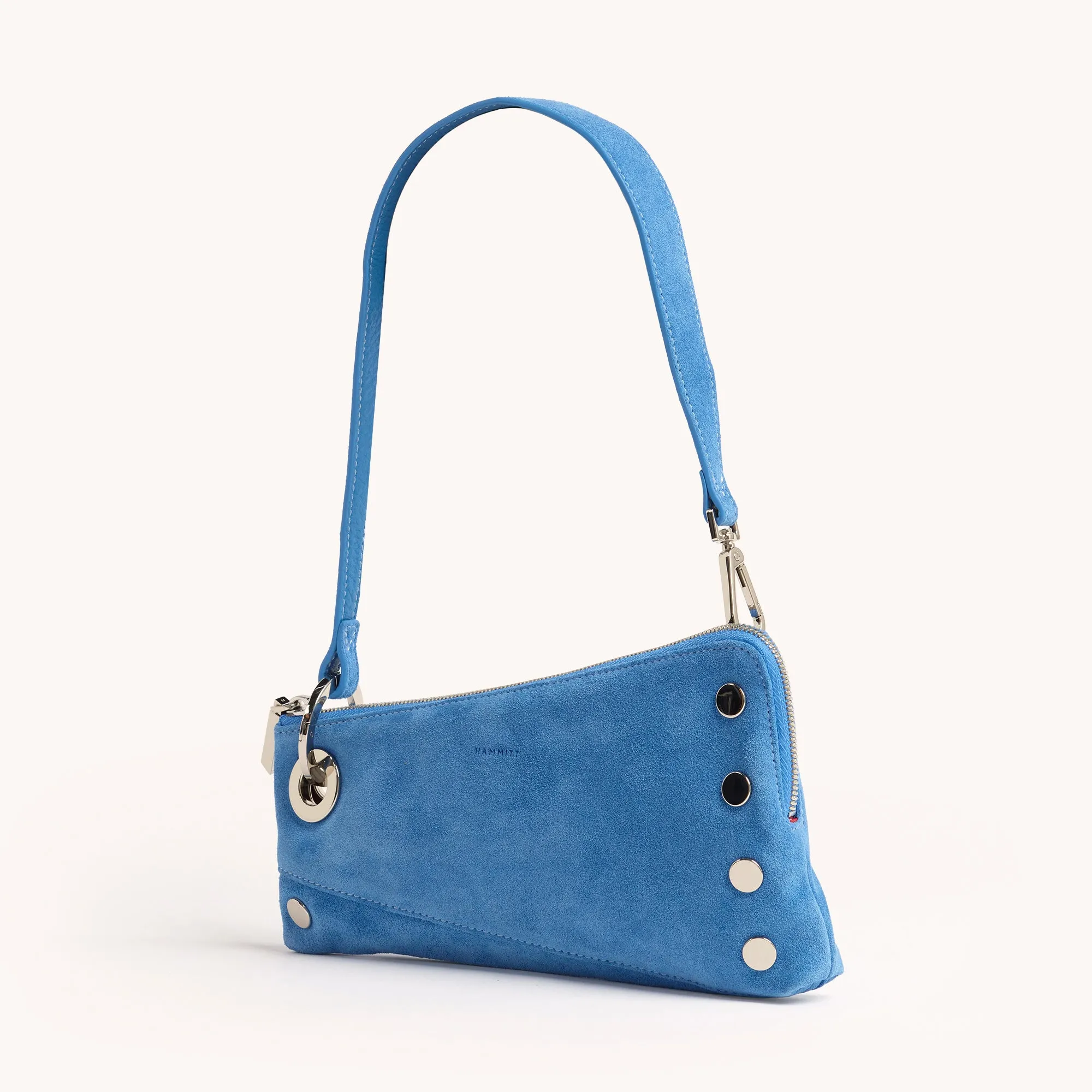 Nash Pochette | Hydrangea Suede/Silver