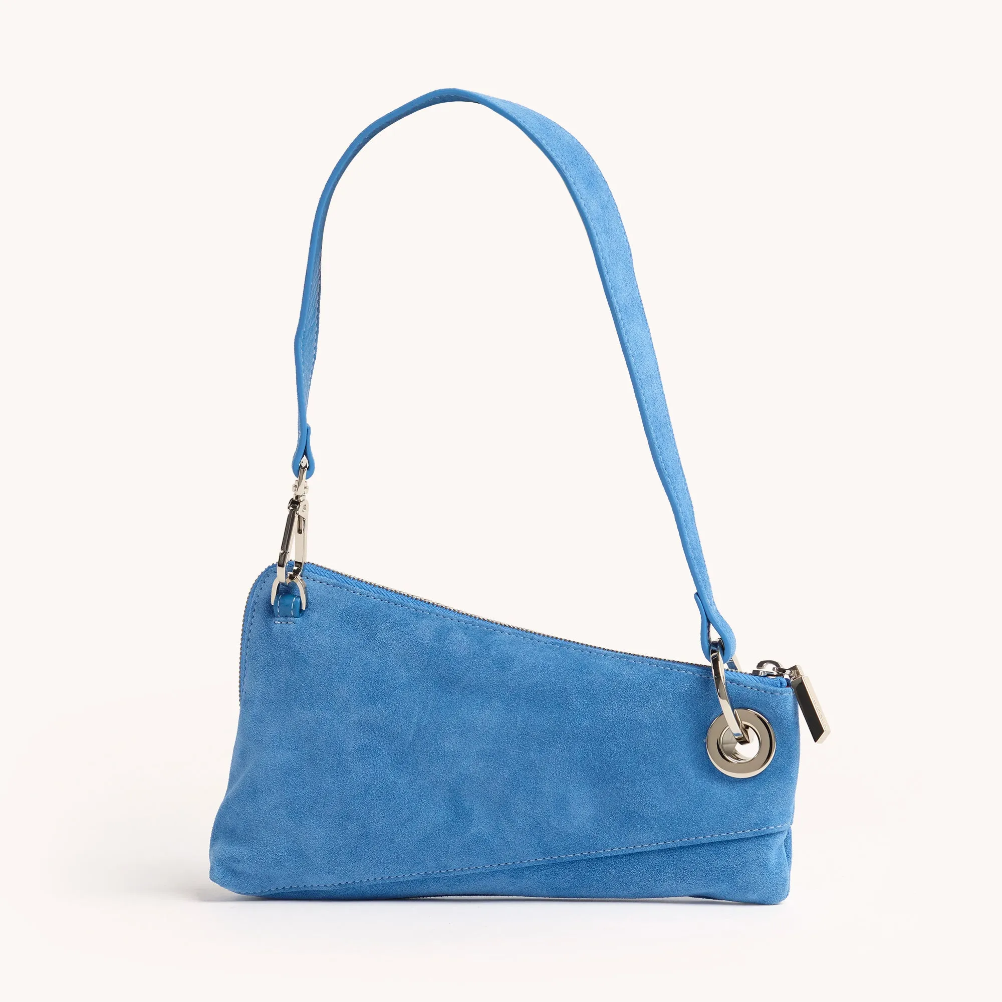 Nash Pochette | Hydrangea Suede/Silver