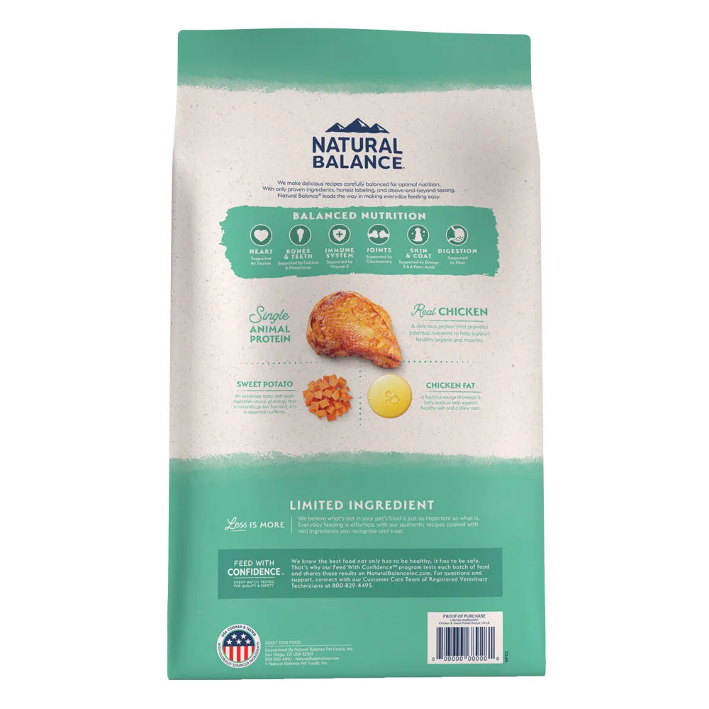 Natural Balance L.I.D. Limited Ingredient Diets Adult Grain Free Sweet Potato & Chicken Dry Dog Food