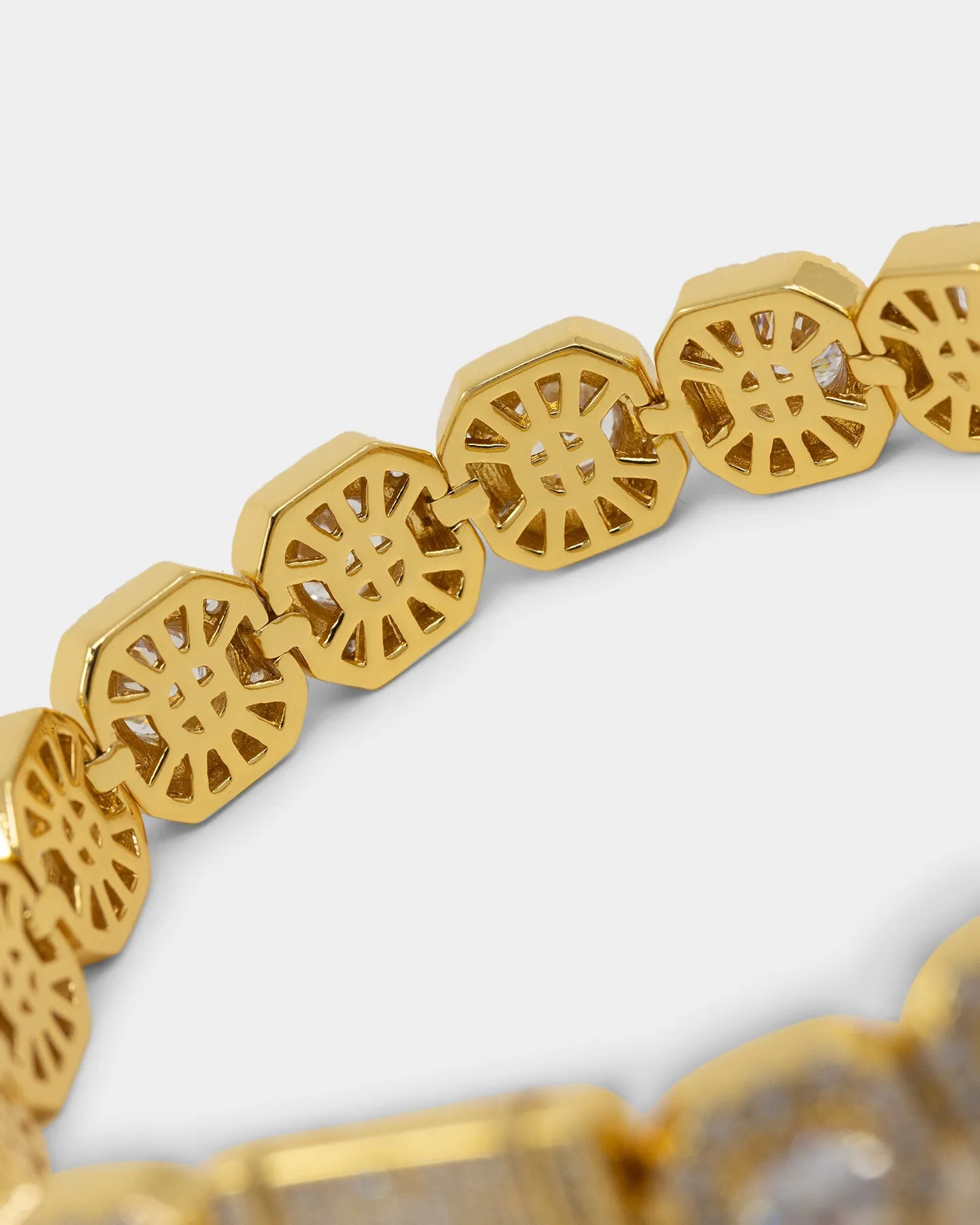 NXS Clustered Tennis Bracelet Iced Gold