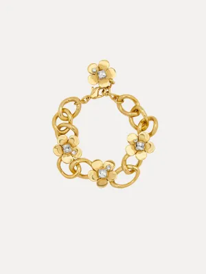 O Chain-Link Flower Bracelet