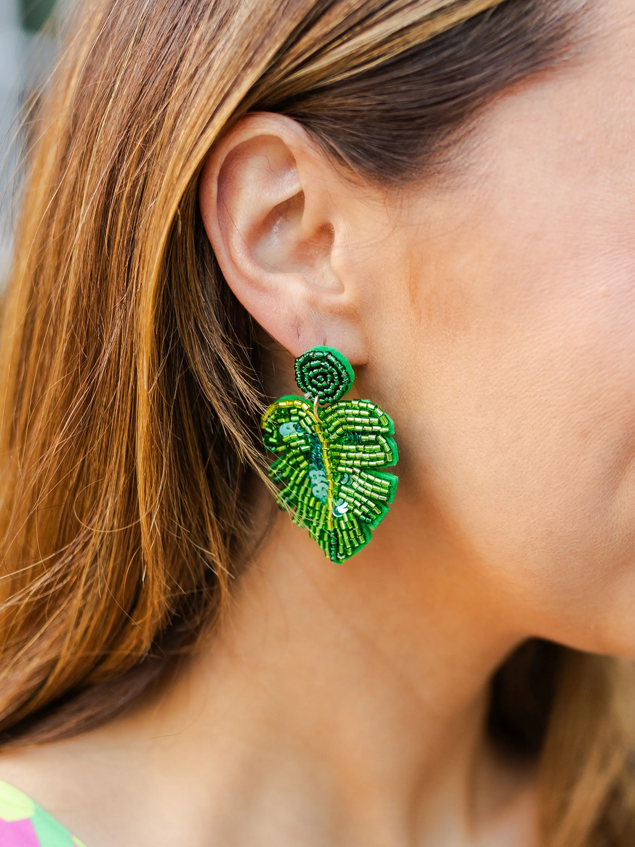 Palm Frond Earrings