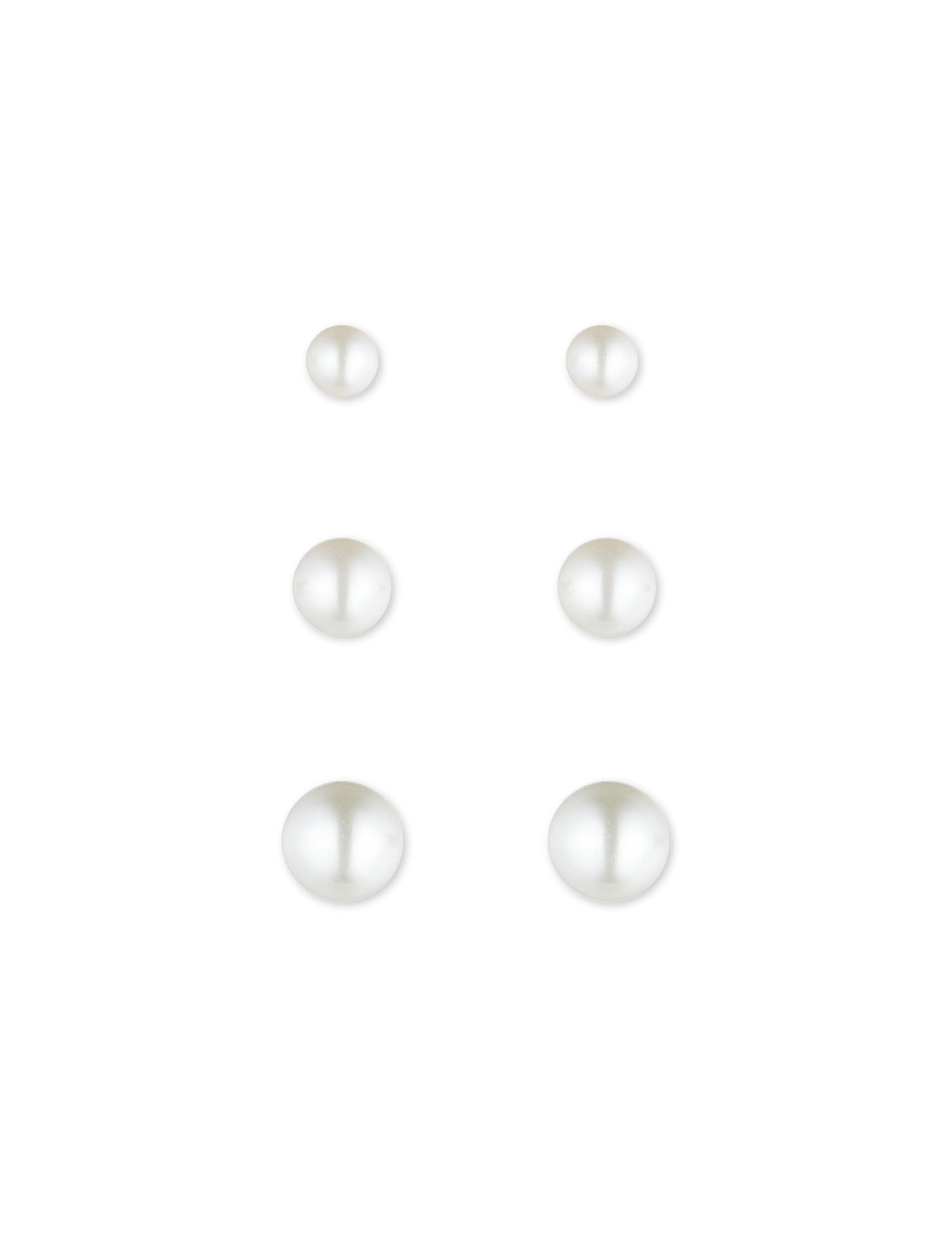 Pearl Studs Earring Trio