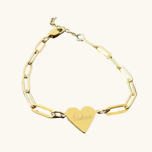 Personalized Heart Bracelet