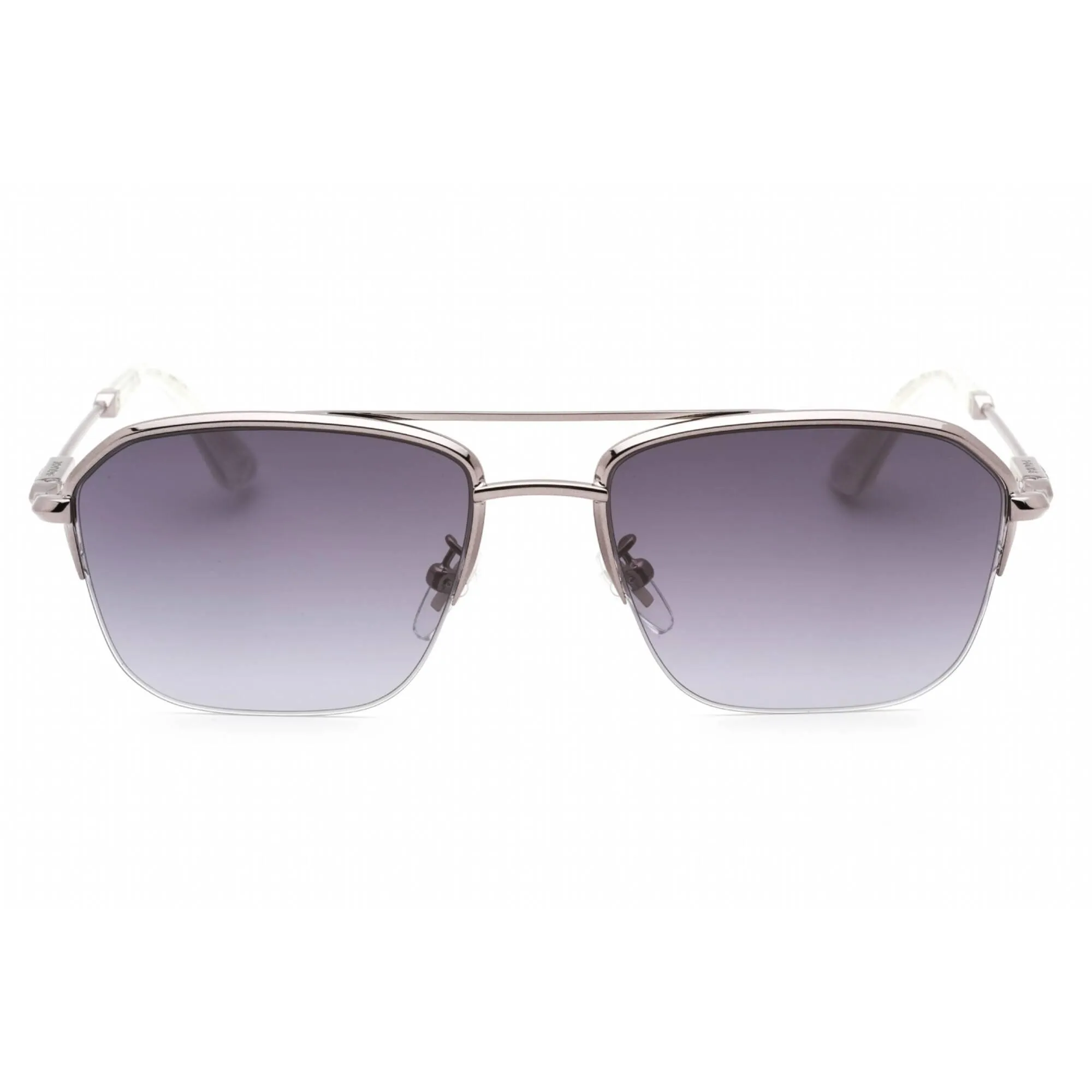 Police Men's Sunglasses - Total Shiny Ruthenium Aviator Full Rim Frame | SPLL18M 0509