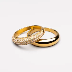 "Day & Night" Ring Set