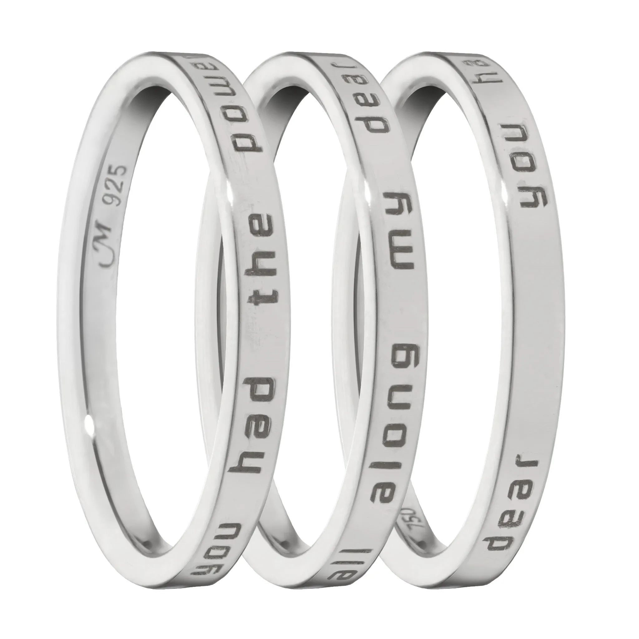 "Dorothy" Poesy Sterling Silver Stackable Ring