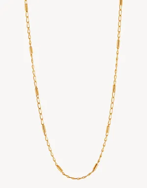 Rod & Link Gold Necklace 45cm
