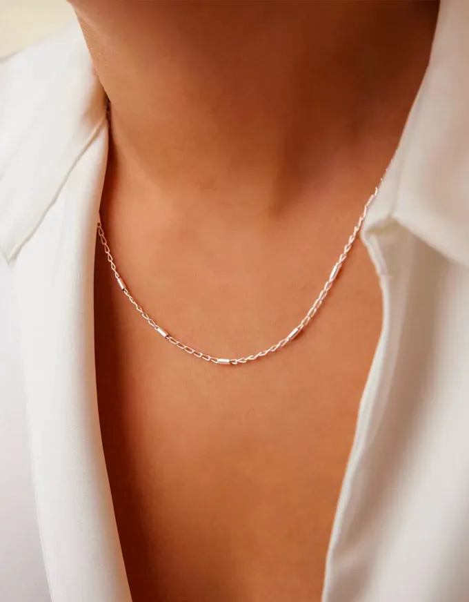 Rod & Link Gold Necklace 45cm