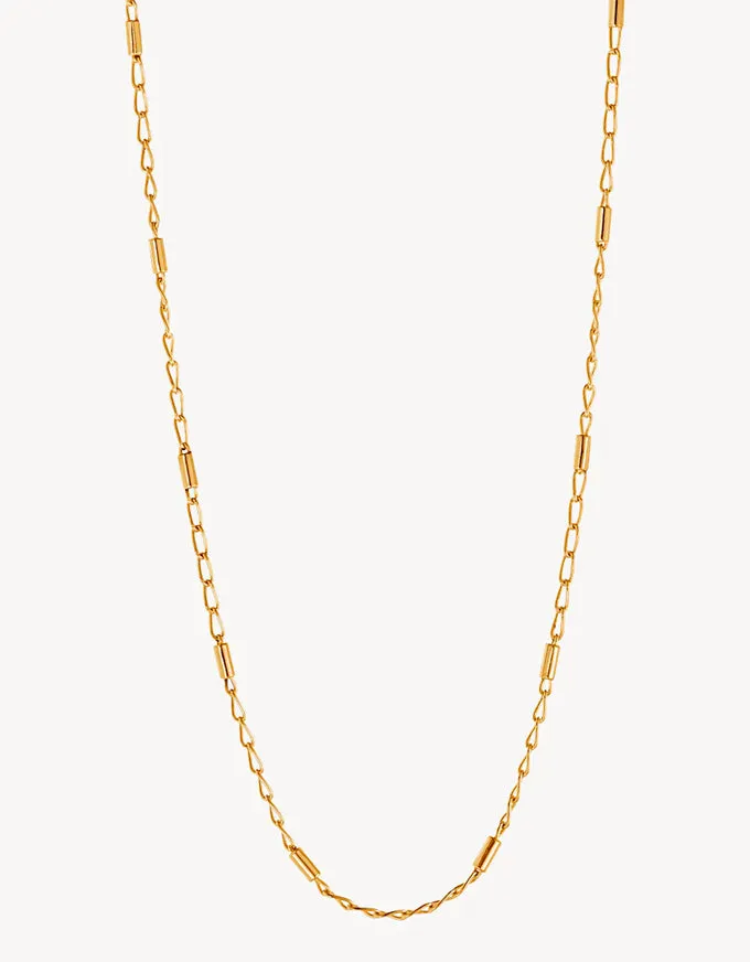 Rod & Link Gold Necklace 45cm