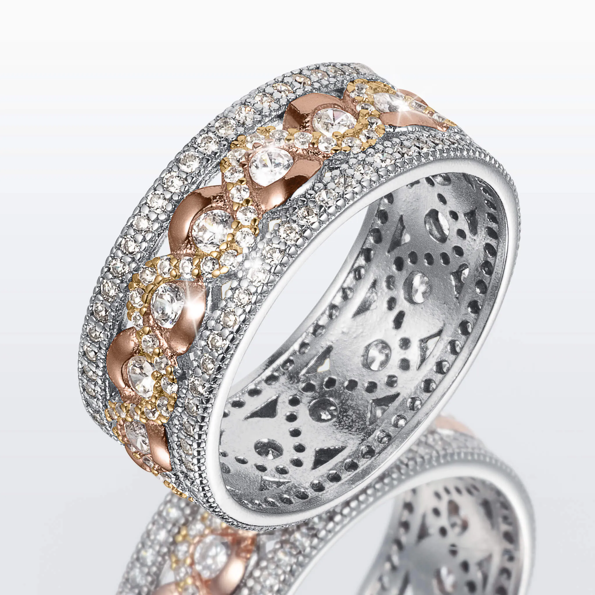 Rose Radiance Bridal Ring Set