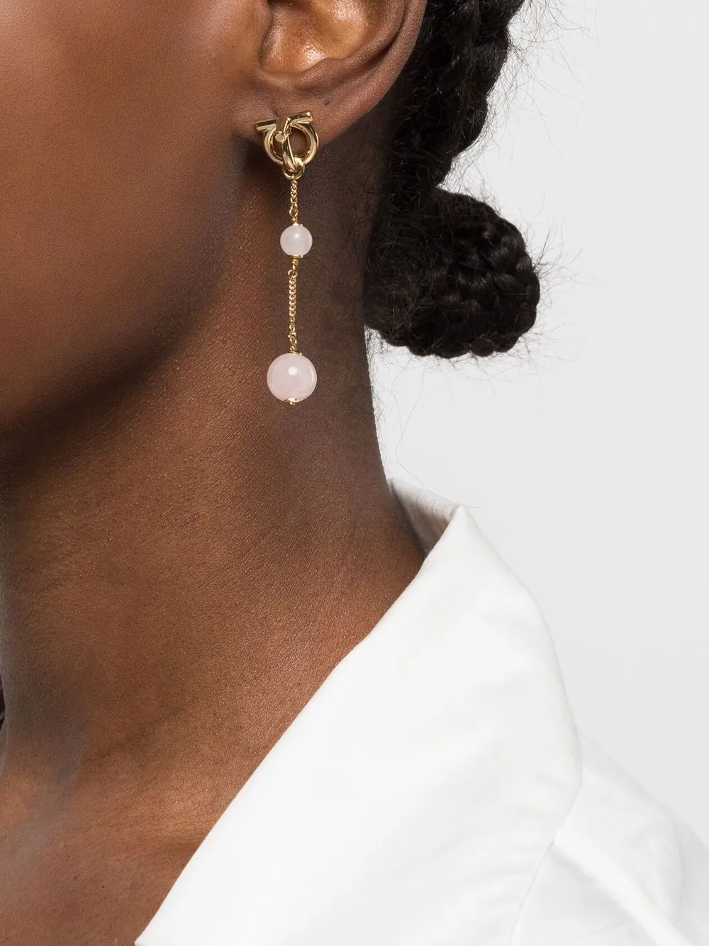 Salvatore Ferragamo Gancini Drop Earrings