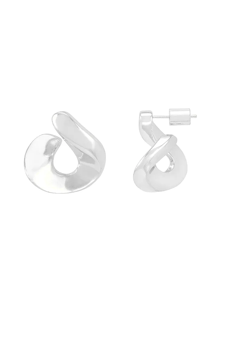 Sculptural Twist Hoop Earrings