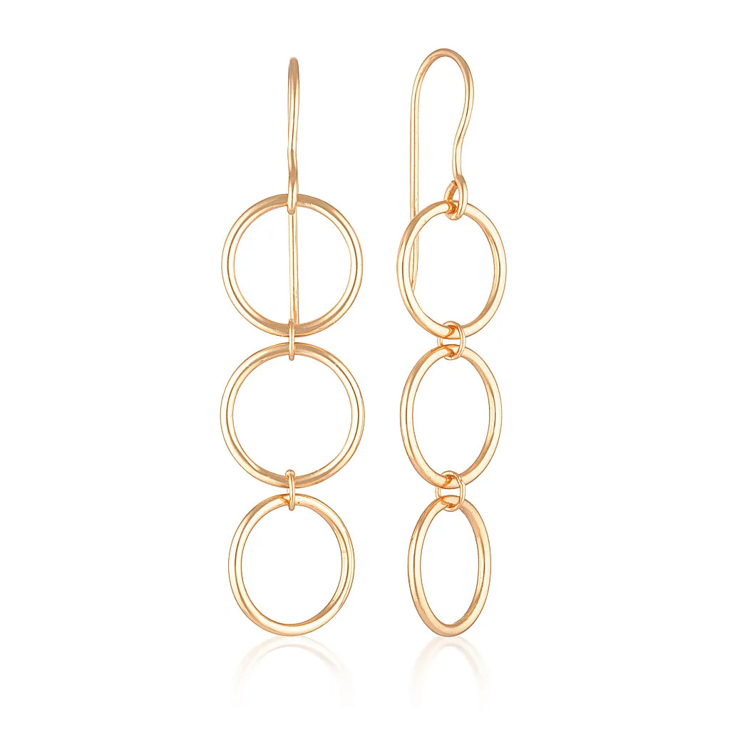 Serena Drop Earrings Rose Gold