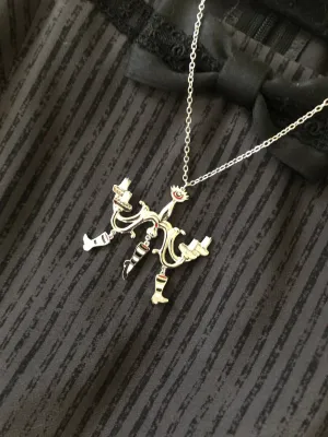 Silver Plated Chandelier Necklace