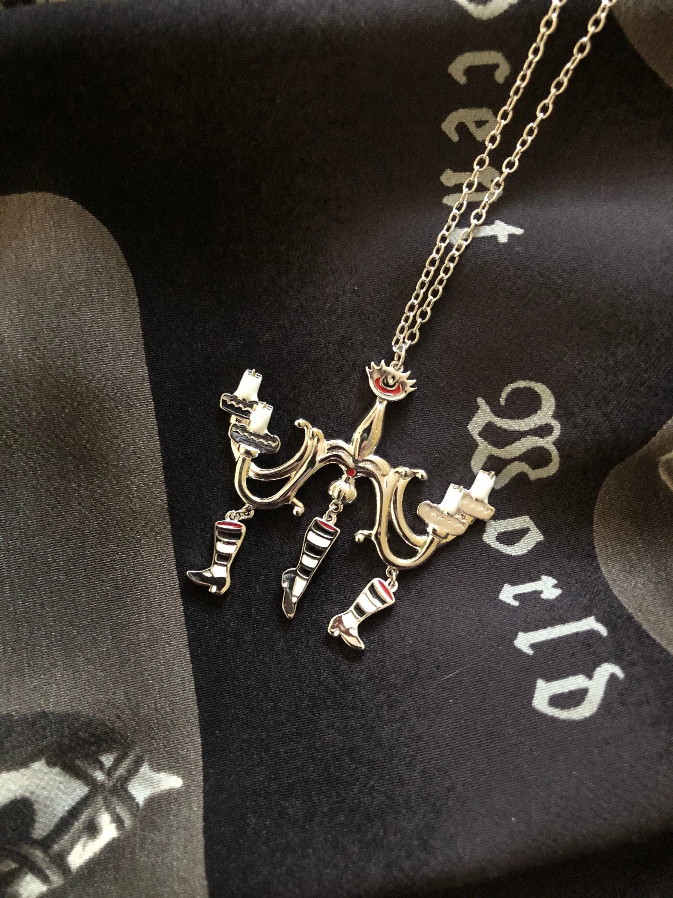 Silver Plated Chandelier Necklace