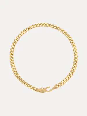 Snake Head Chain-Link Necklace