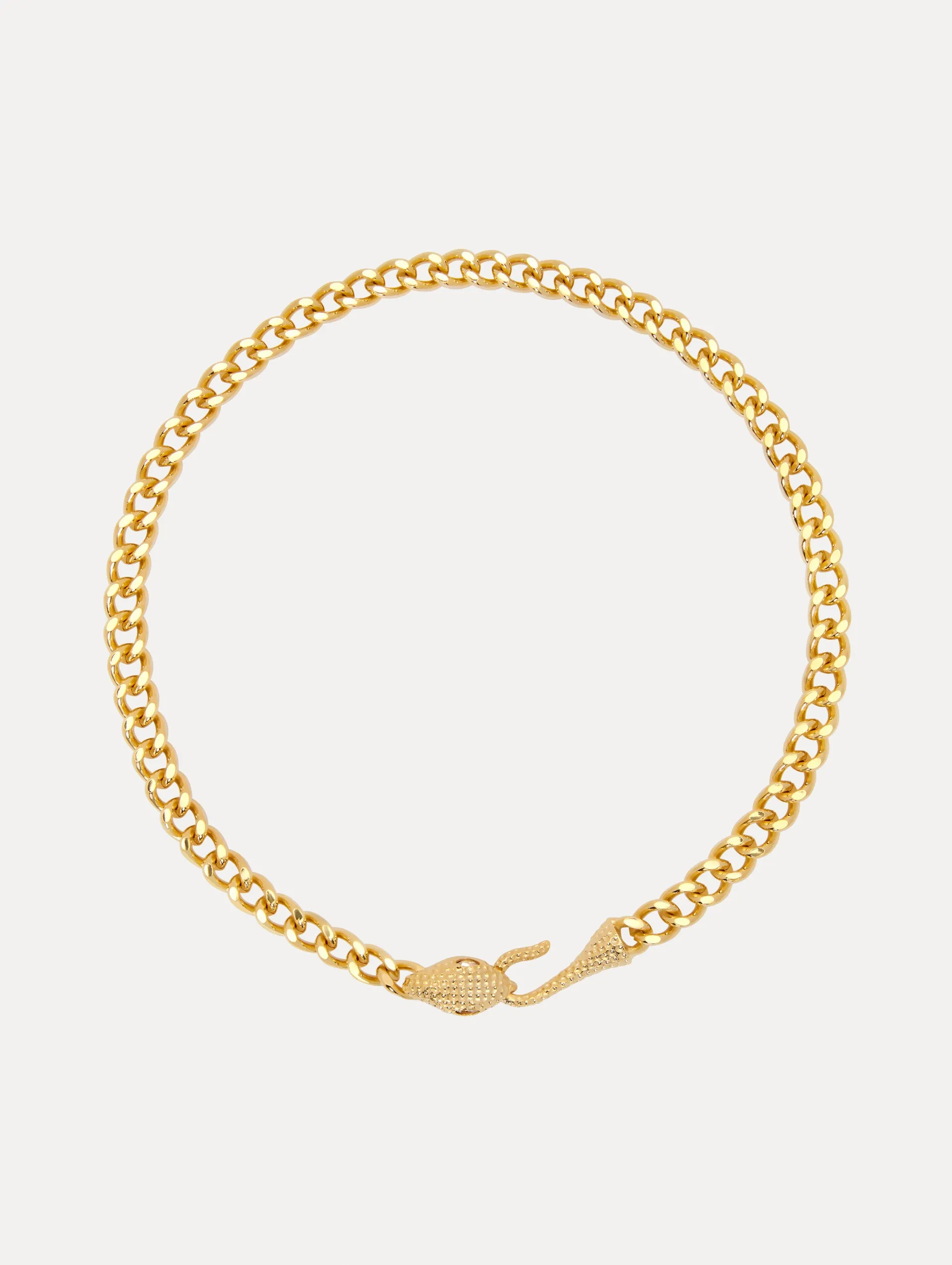 Snake Head Chain-Link Necklace