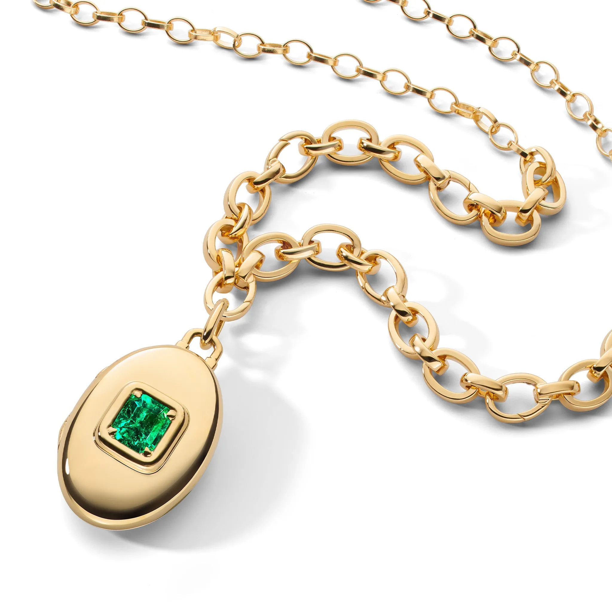 Special Edition Colombian Emerald Locket Necklace