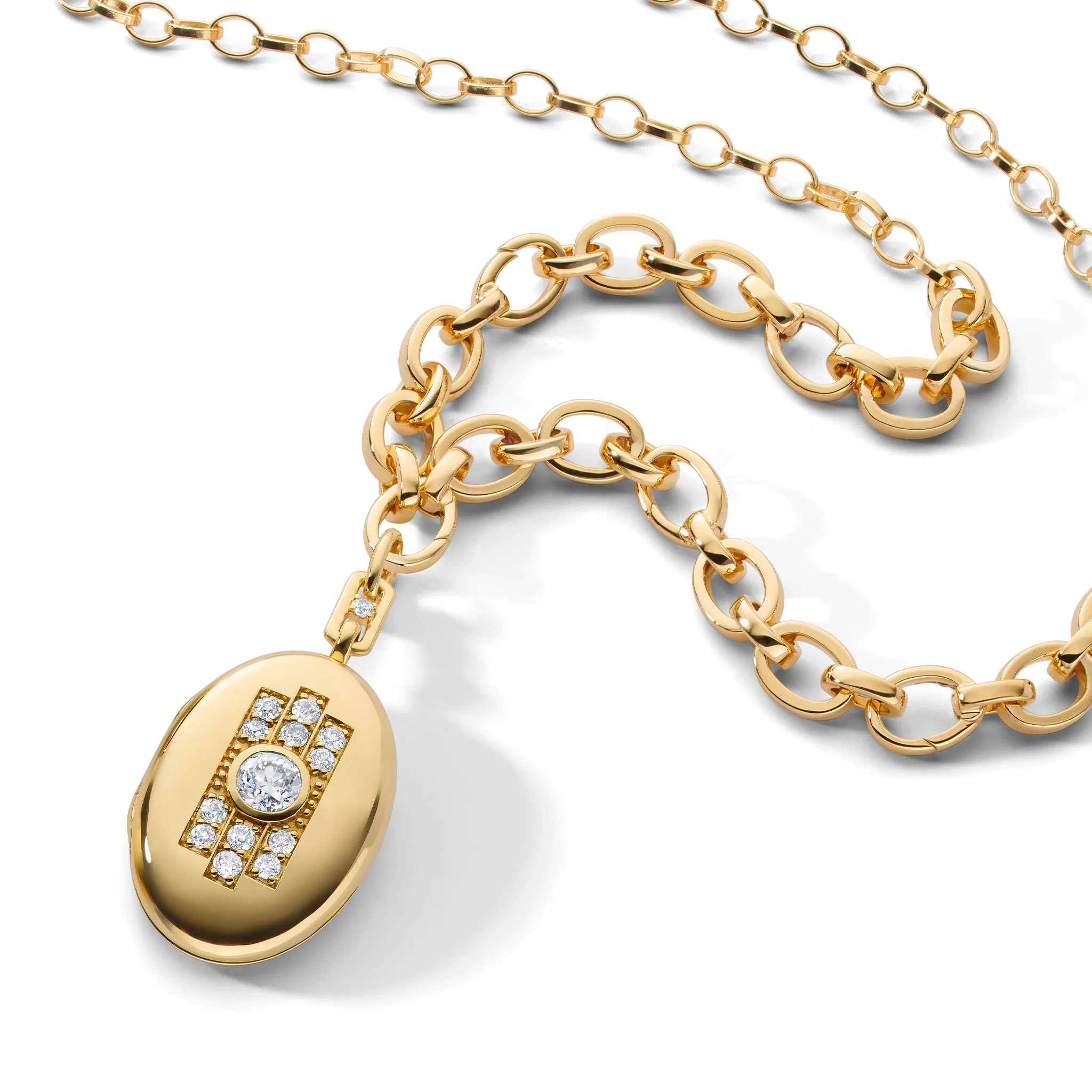 Special Edition Oval Locket with Vintage Diamonds