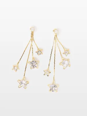 Star Diamante Cascade Earrings