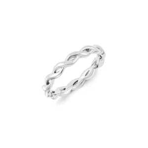 Sterling Silver Stackable Expressions Carved Band Ring | QSK1436