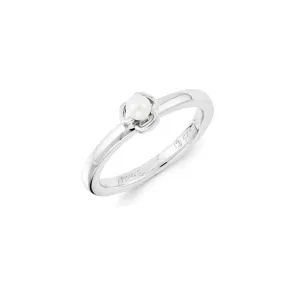 Sterling Silver Stackable Expressions FW Cultured Pearl Ring | QSK1315