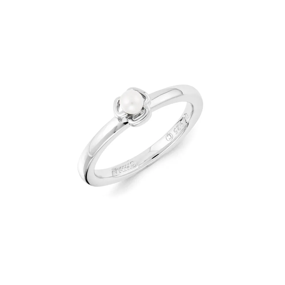 Sterling Silver Stackable Expressions FW Cultured Pearl Ring | QSK1315