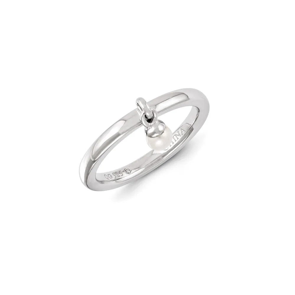 Sterling Silver Stackable Expressions FW Cultured Pearl Ring | QSK1337