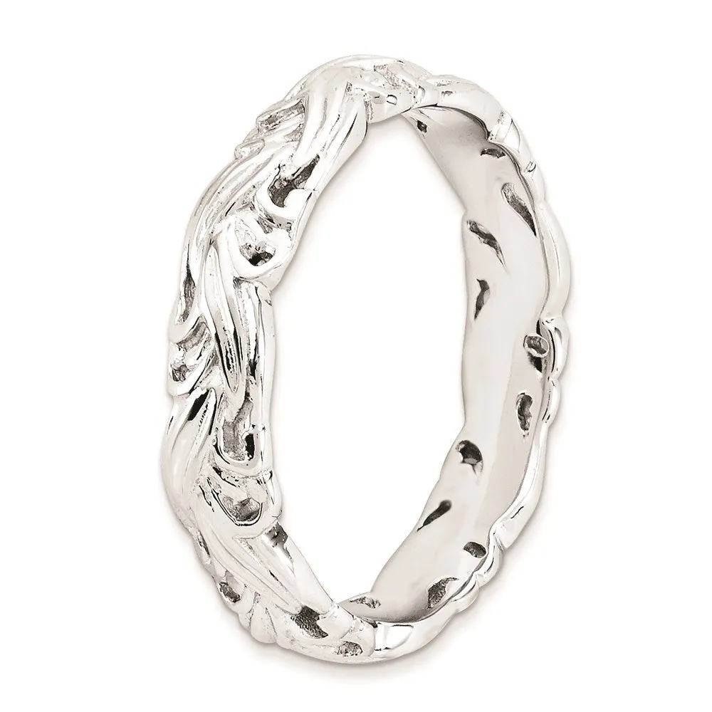 Sterling Silver Stackable Expressions Polished Ring | QSK131