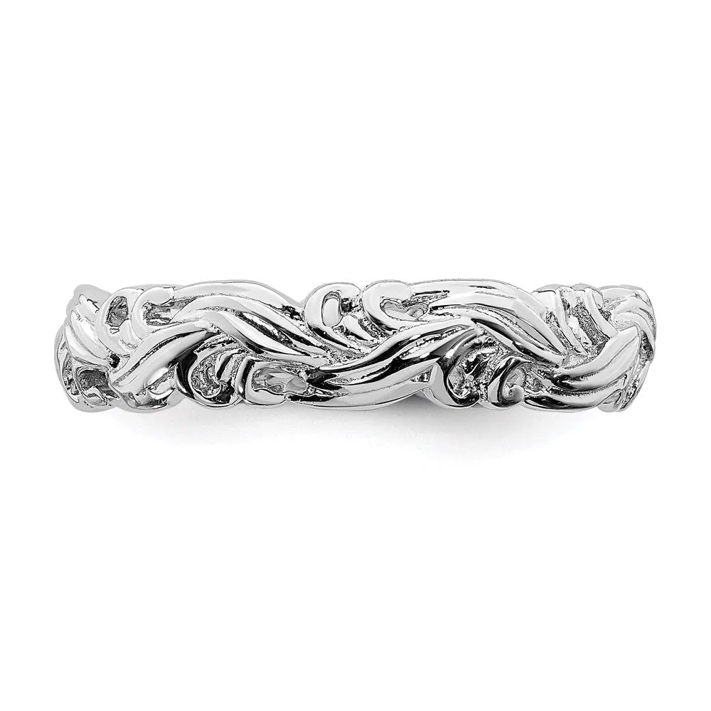 Sterling Silver Stackable Expressions Polished Ring | QSK131