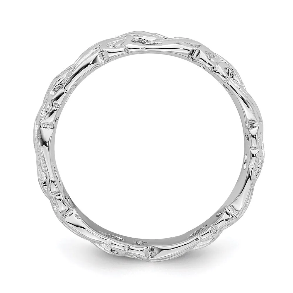 Sterling Silver Stackable Expressions Polished Ring | QSK131