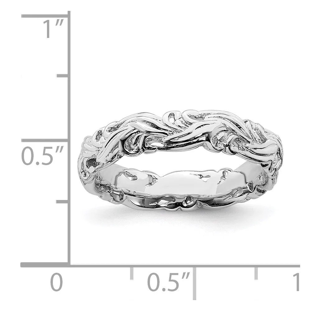Sterling Silver Stackable Expressions Polished Ring | QSK131