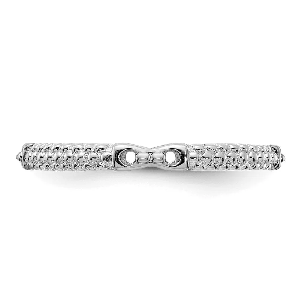 Sterling Silver Stackable Expressions Rhodium-plated Polished Ring | QSK2037