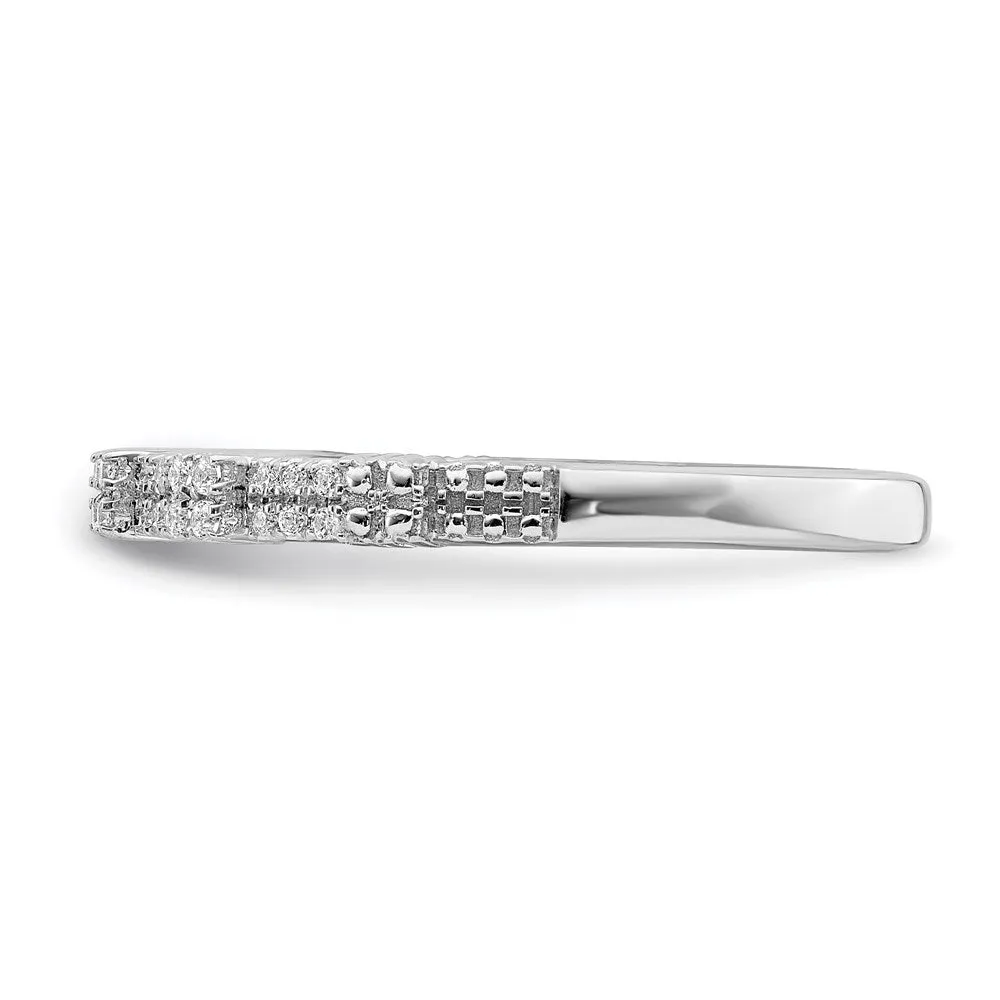 Sterling Silver Stackable Expressions White Topaz & Diamond Ring | QSK2151