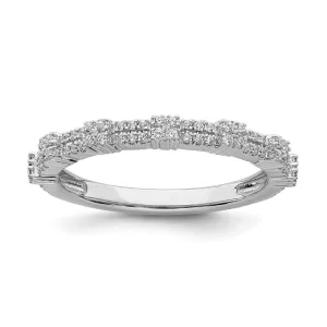 Sterling Silver Stackable Expressions White Topaz & Diamond Ring | QSK2151