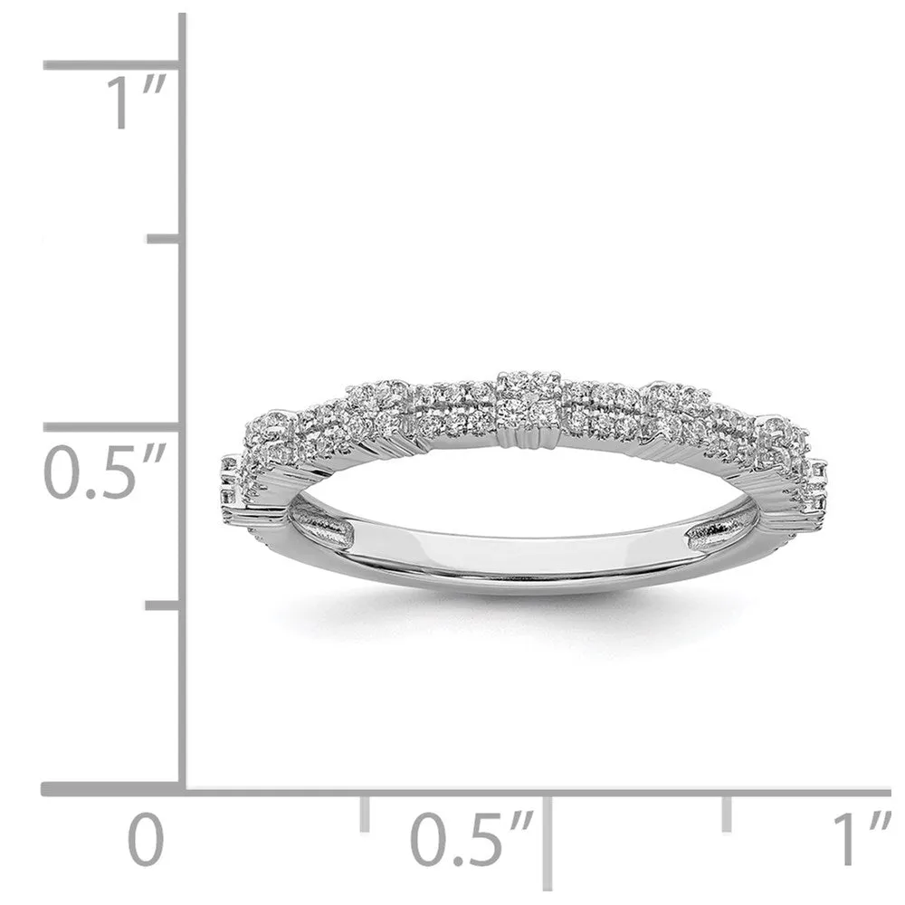 Sterling Silver Stackable Expressions White Topaz & Diamond Ring | QSK2151