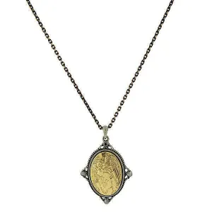 Symbols Of Faith Guardian Angel Pendant Necklace 16"   3" Extender