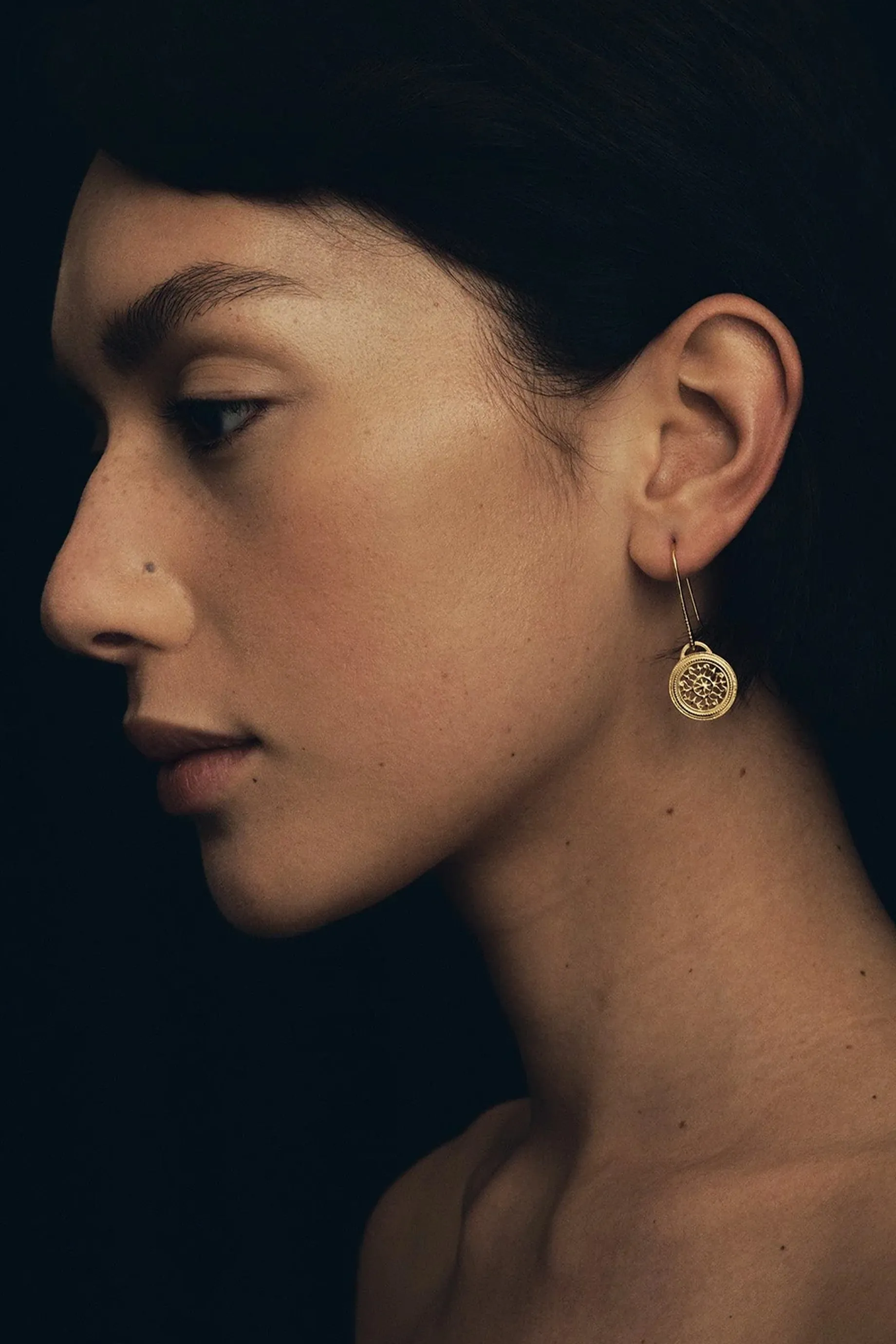 Temple Of The Sun Dafni Earring - Gold