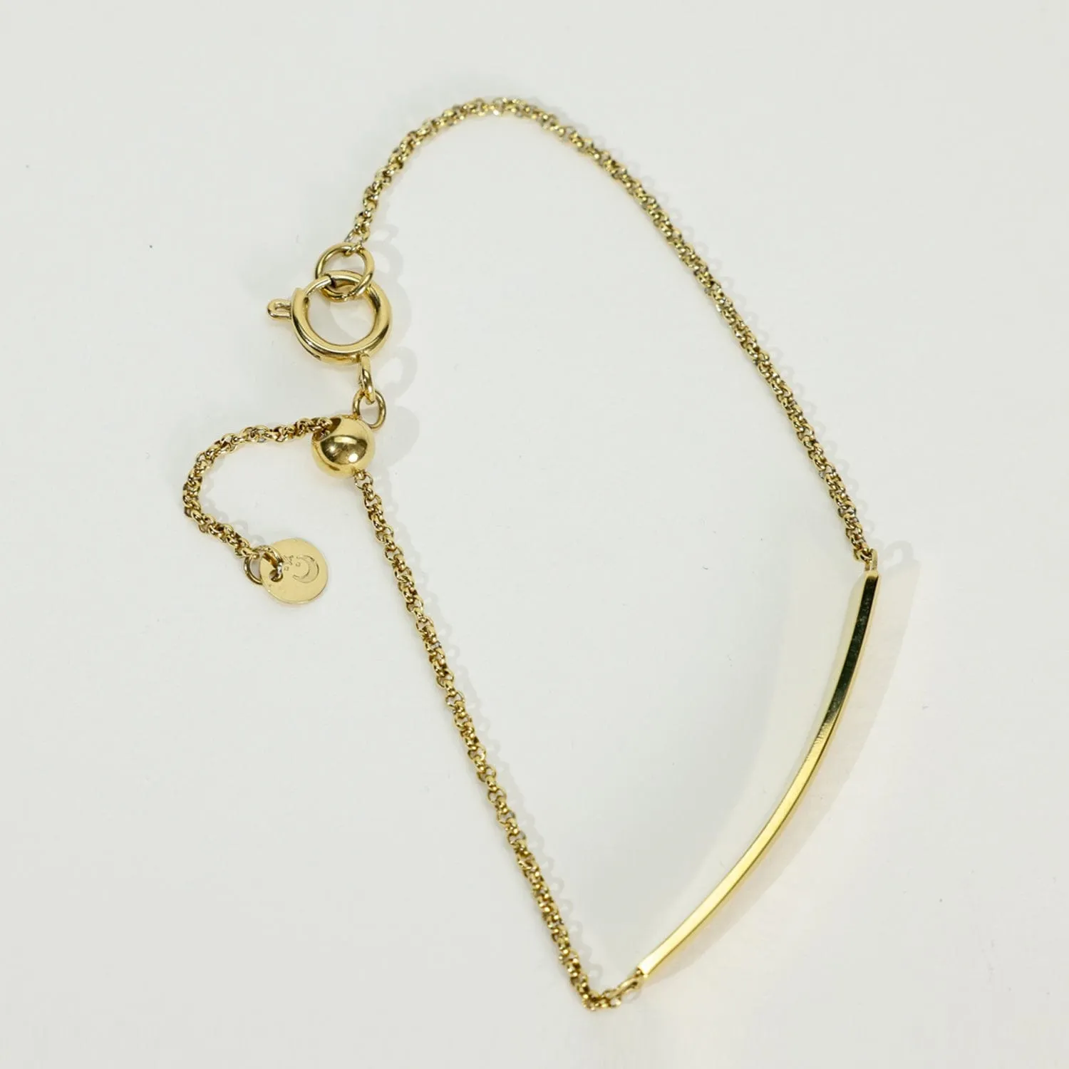 The Engravable Bar Bracelet in Gold
