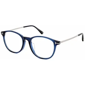 Tom Ford Women's Eyeglasses - Full Rim Shiny Transparent Blue Frame | FT5553-F-B 090