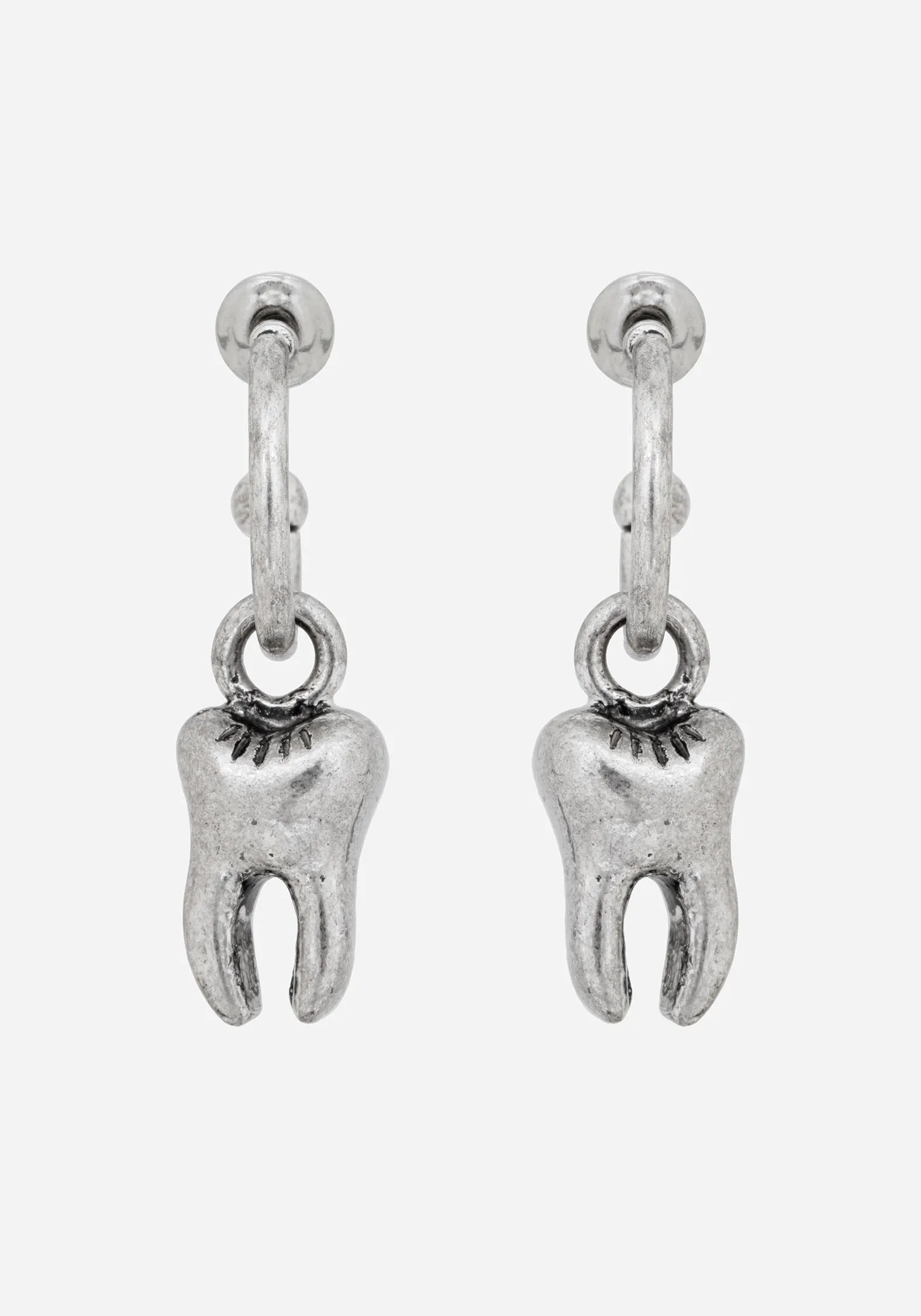 Tooth Charm Hoop Earrings