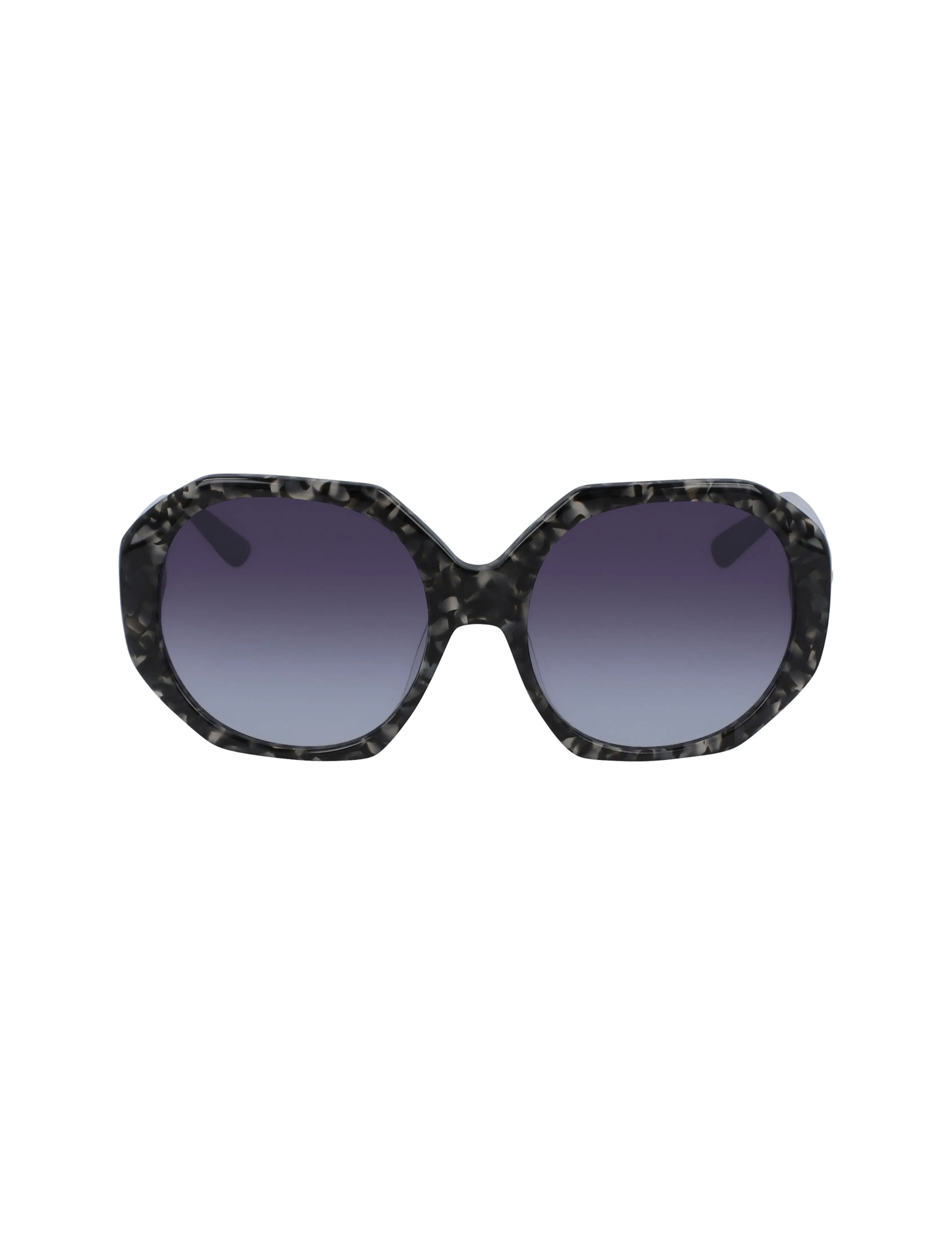Tortoise Geometric Oversized Sunglasses